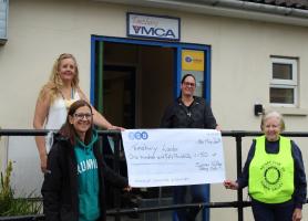 Cheque presentation to Timsbury Larder Project